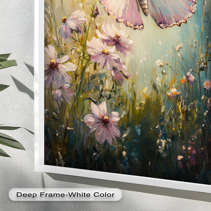 Butterfly Among Wildflowers – Animal Oil Painting