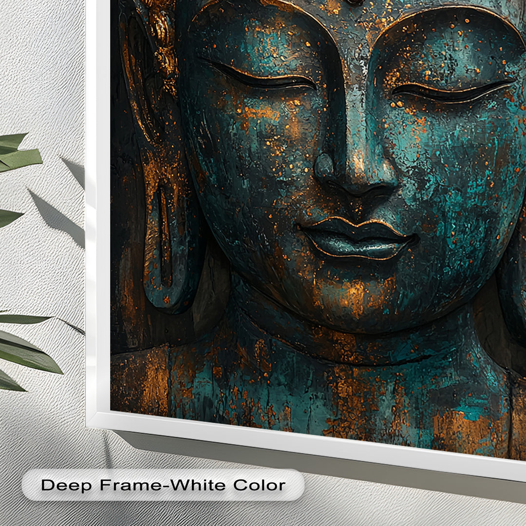 Buddha Portrait Wall Art – Religious Oil Painting
