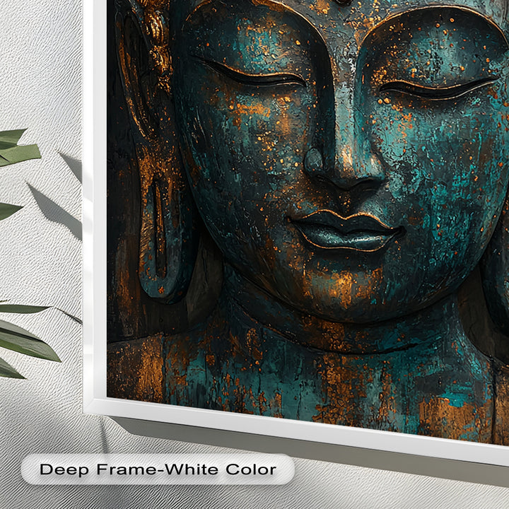 Buddha Portrait Wall Art – Religious Oil Painting