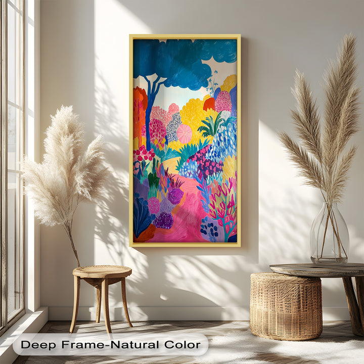 Vibrant Fauvist Garden – Expressive Nature Oil Painting