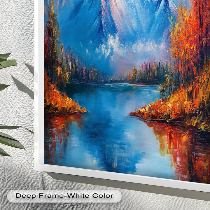 Incredible Stunning Mountain Landscape – Framed Nature Oil Painting