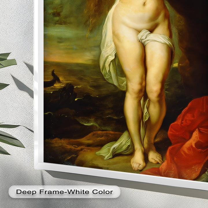 Andromeda Bound – Mythological Renaissance Nude Oil Painting