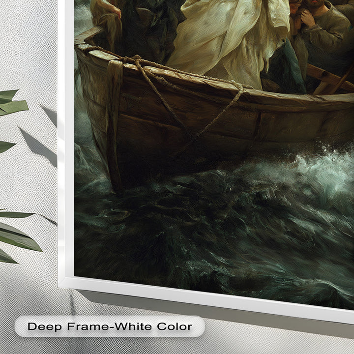 Jesus Calming the Storm Wall Art – Religious Oil Painting