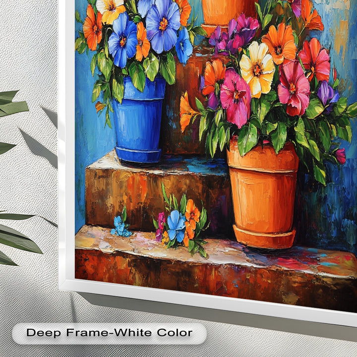 Flower Pots Wall Decor – Botanical Oil Paintings