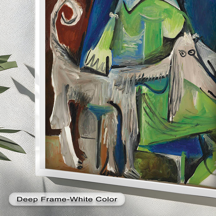 Woman with Afghan Hound – Picasso Oil Painting