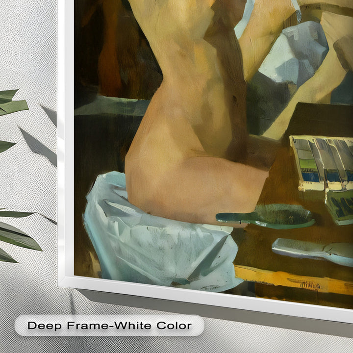 Muted Reverie – Figurative Nude Oil Painting in Earth Tones