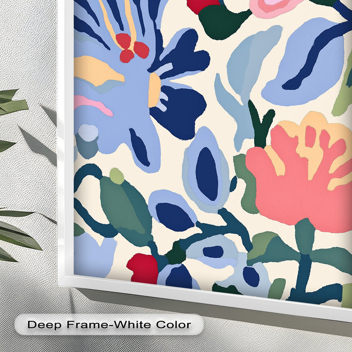 Bold Garden Whimsy – Lebendiges Boho-Blumen-Ölgemälde