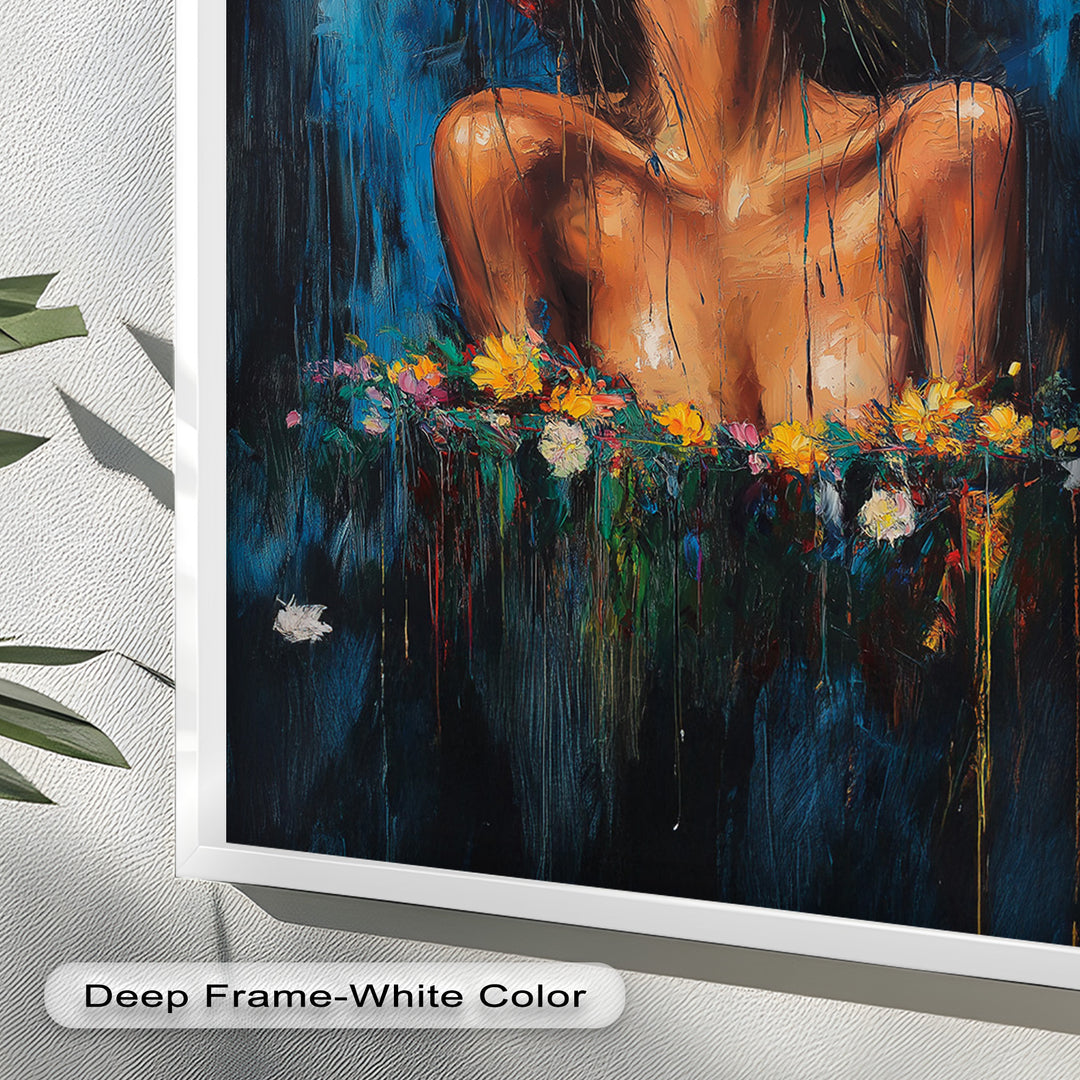Floral Reverie – Ethereal Woman with Flower Crown Oil Painting