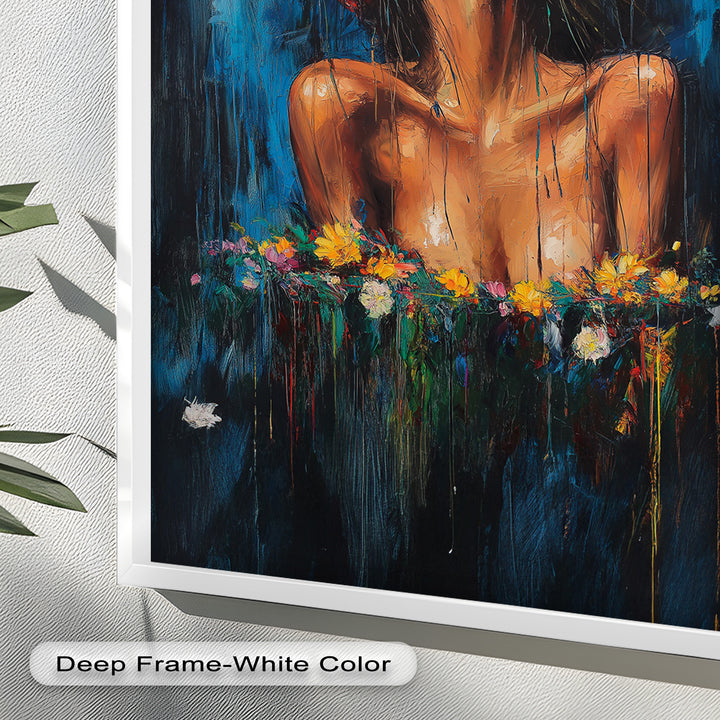Floral Reverie – Ethereal Woman with Flower Crown Oil Painting