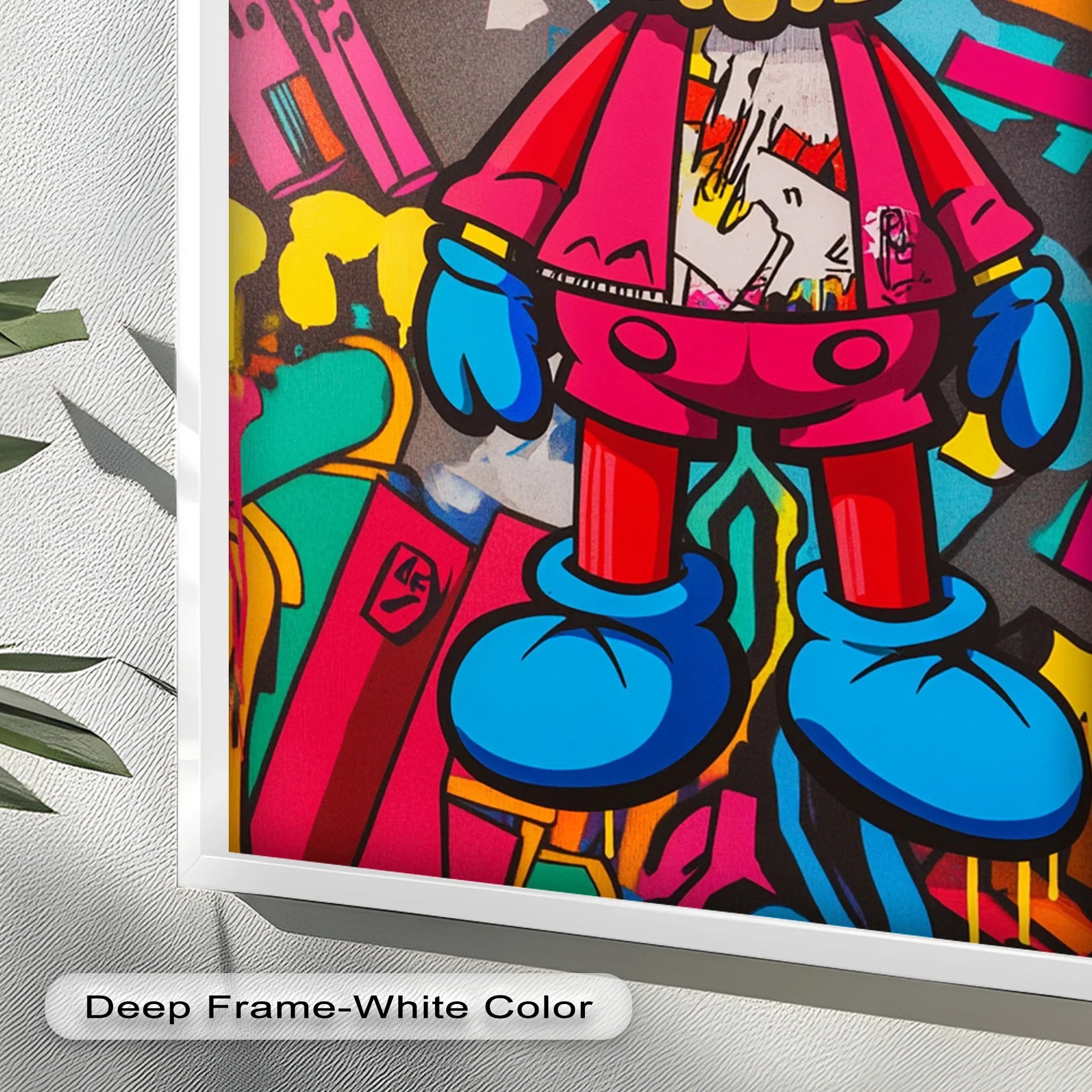 Neon Rebellion – KAWS Graffiti Oil Painting – MyPhotoStation