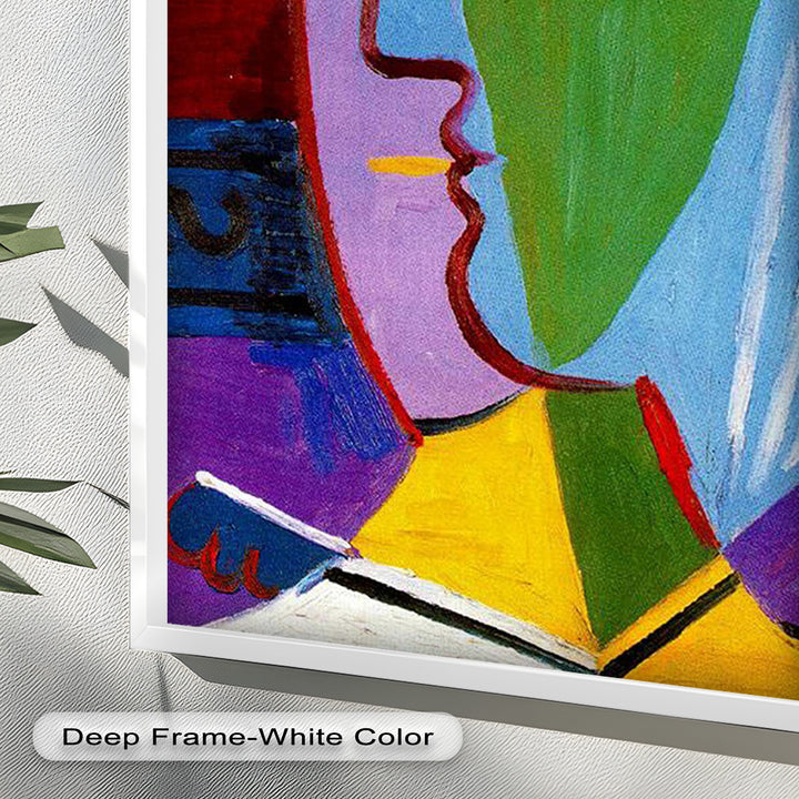 Vibrant Duality – Picasso-Inspired Abstract Oil Painting