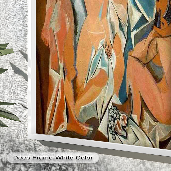 Echoes of Les Demoiselles – Picasso-Inspired Cubist Nude Figures Oil Painting