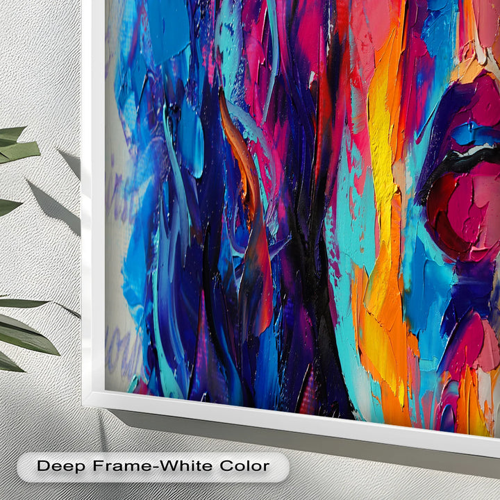 Colored Woman – Expressive Abstract Oil Painting - MyPhotoStation