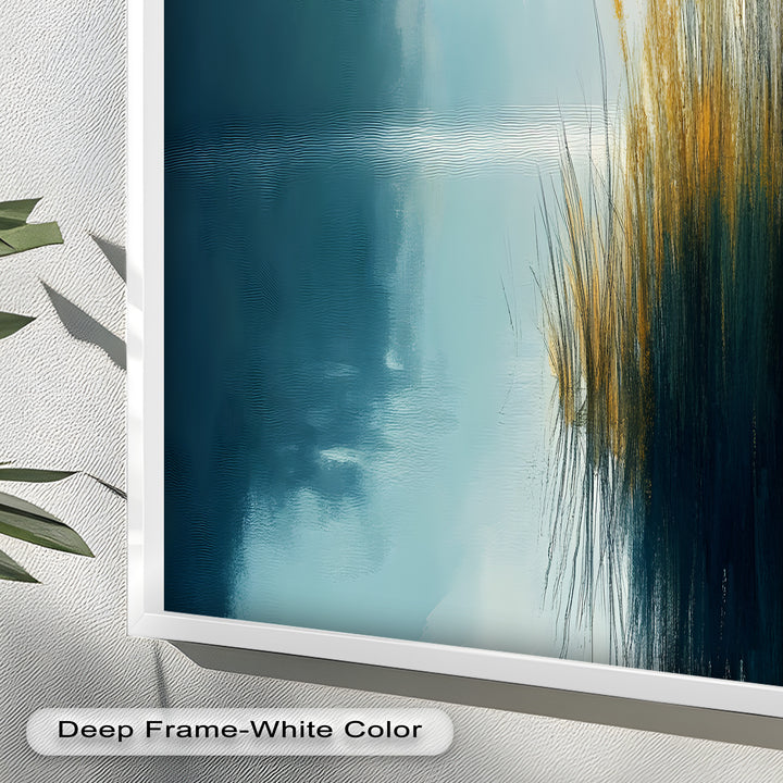 Misty Morning Landscape – Framed Nature Oil Painting