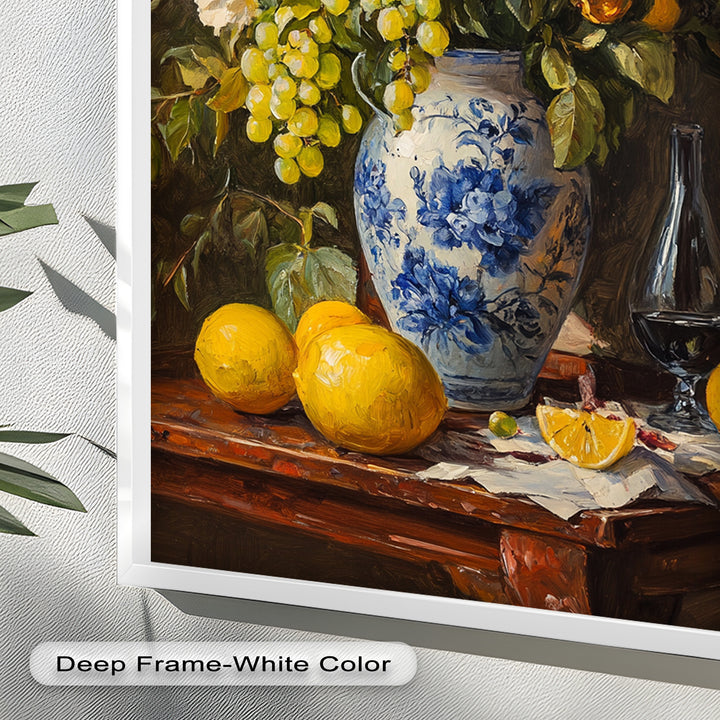 Fruit and Floral Still Life Wall Art – Floral Oil Painting