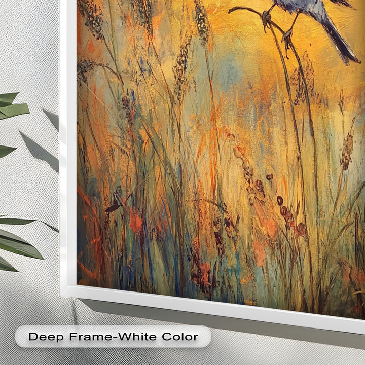 Twilight Songbird – Expressive Bird Oil Painting