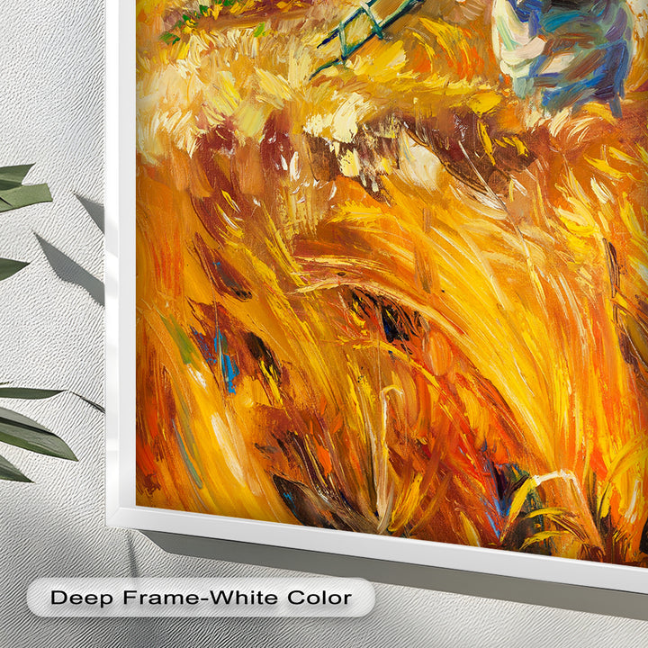 Golden Harvest – Impressionist Oil Painting