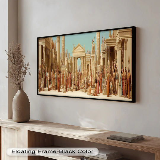 Ancient Agora Gathering – Roman Forum Oil Painting - MyPhotoStation