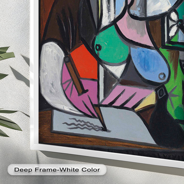 Dreaming Scribe – Woman Writing by the Window Picasso Oil Painting