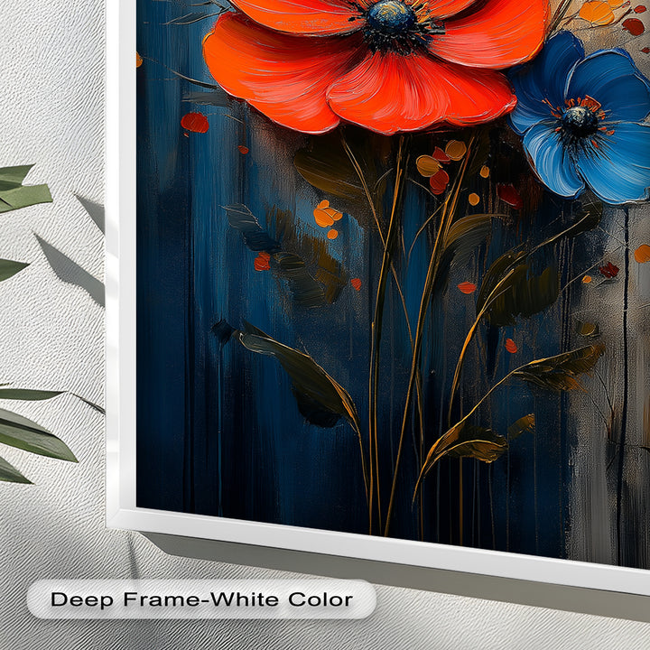Colorburst Petals – Bold Poppy Bouquet Flower Oil Painting