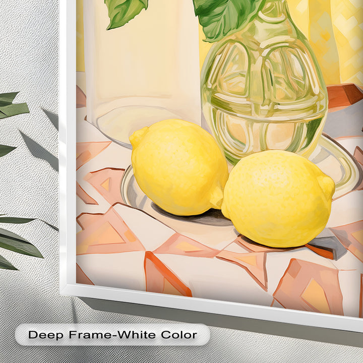 Lemon & Green Leaf Decor - Still Life Oil Painting