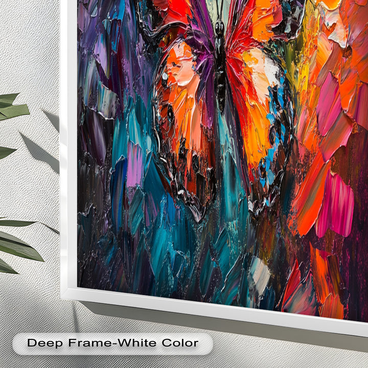 Radiant Butterfly in Blooming Spectrum - Animal Oil Painting