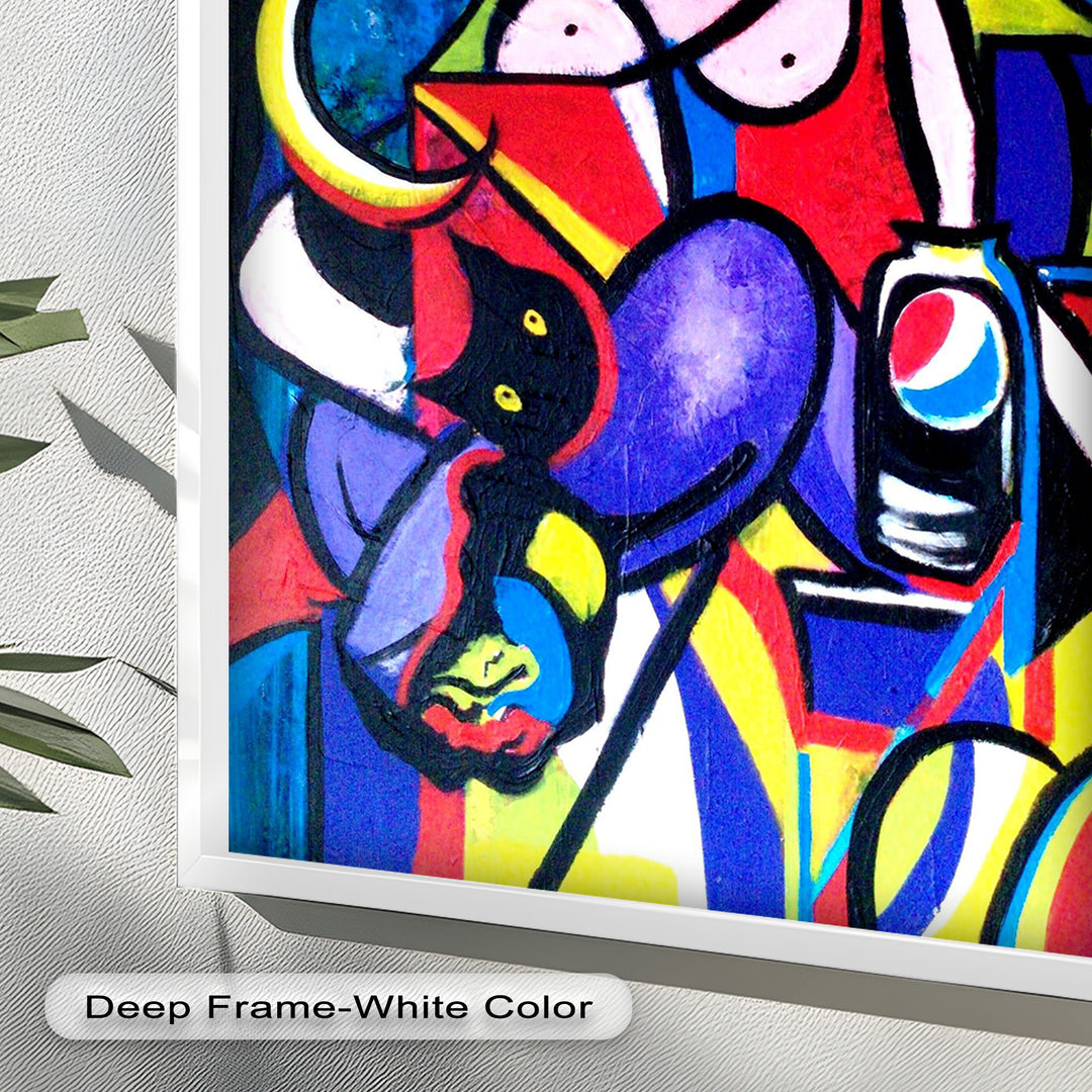 Bold Pepsi Pop Art Wall Art – Abstract Oil Painting
