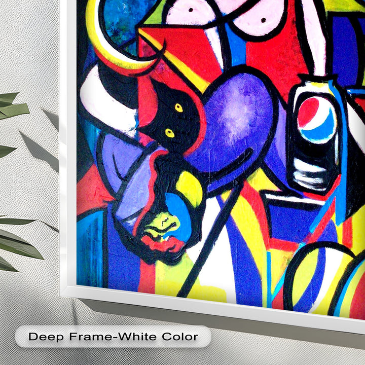Bold Pepsi Pop Art Wall Art – Abstract Oil Painting