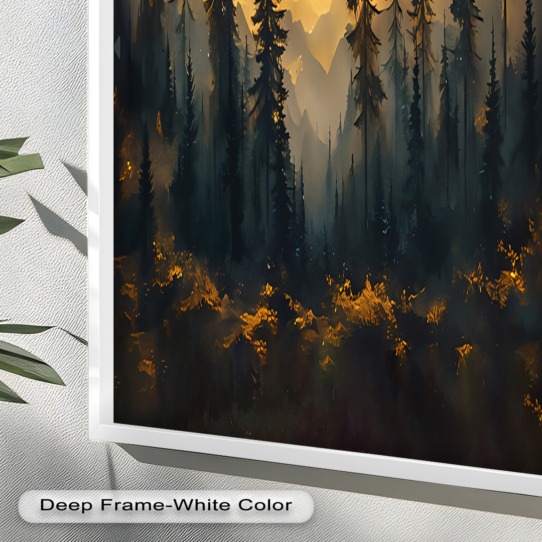 Sunset Pine Forest - Landscape Oil Painting
