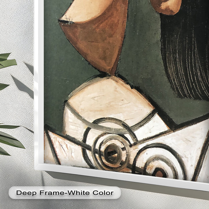Serene Abstraction – Cubist Female Portrait Oil Painting