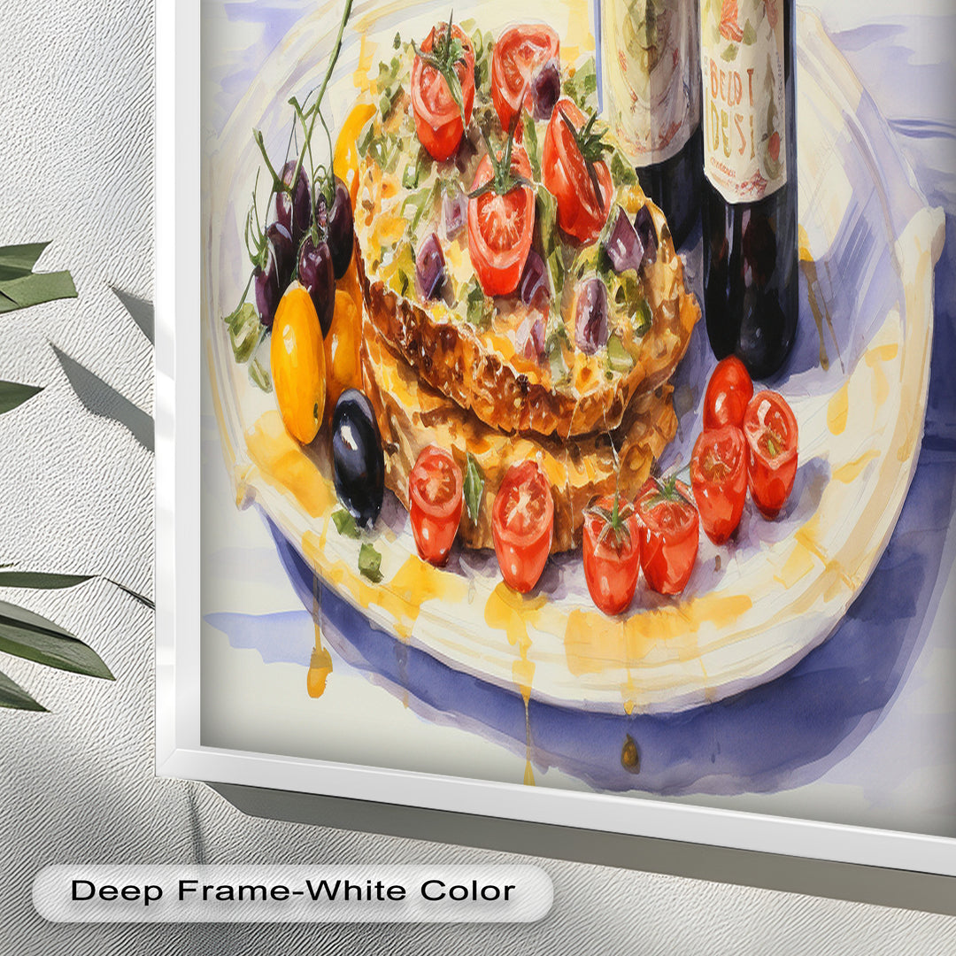 Tuscan Table – Rustic Lasagna and Wine Still Life Food Painting