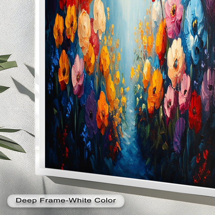 Multicolor Wild Bloom Explosion - Flower Oil Painting
