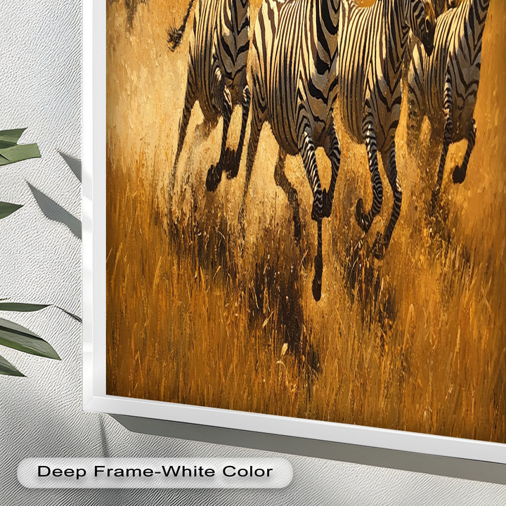 Running Wild – Zebra Oil Painting