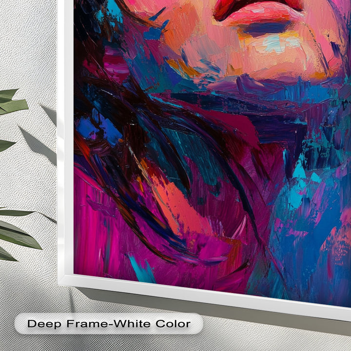 Ecstasy in Color – Vibrant Expressionist Portrait Oil Painting