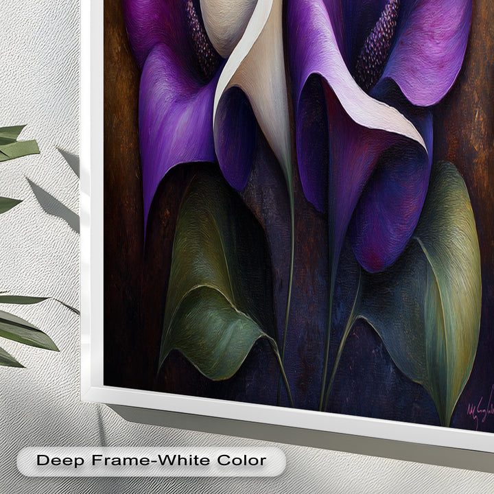 Purple Tulips – Luxurious Floral Oil Painting