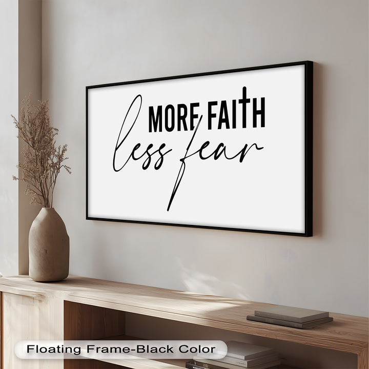 More Faith, Less Fear – Motivational Oil Painting