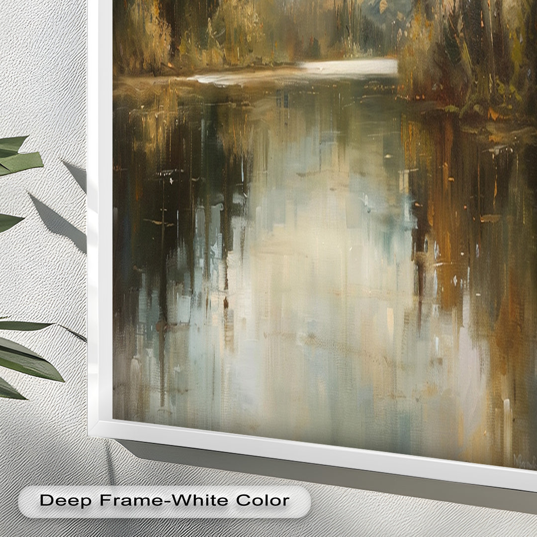 Lake Landscape – Framed Modern Oil Paintings