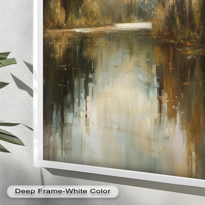 Lake Landscape – Framed Modern Oil Paintings