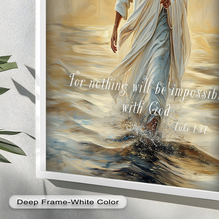 Luke 1:37 – Nothing Is Impossible Bible Verse Oil Painting