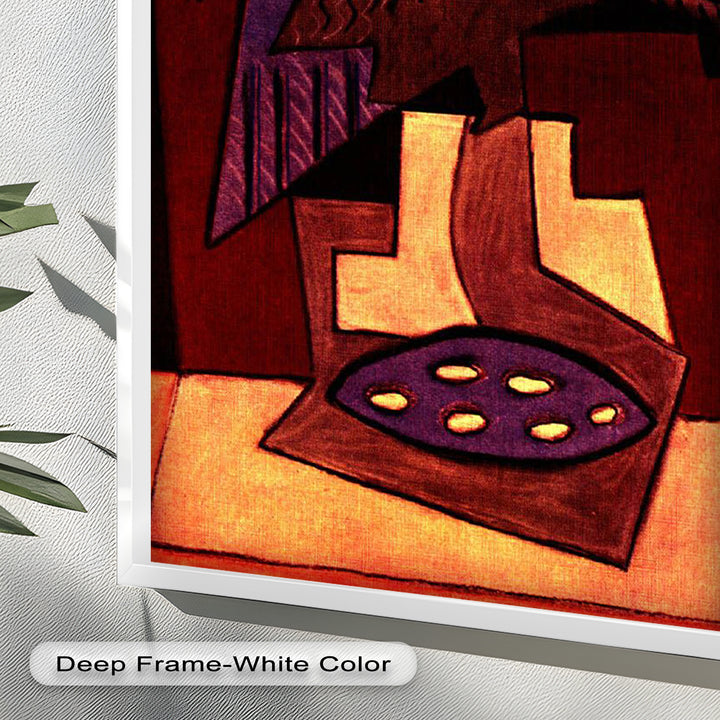 Geometric Bird Abstract Wall Art – Modern Cubist Oil Painting