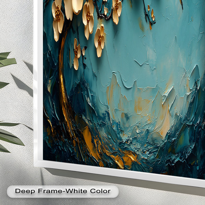 Golden Flowers – Botanical Oil Painting