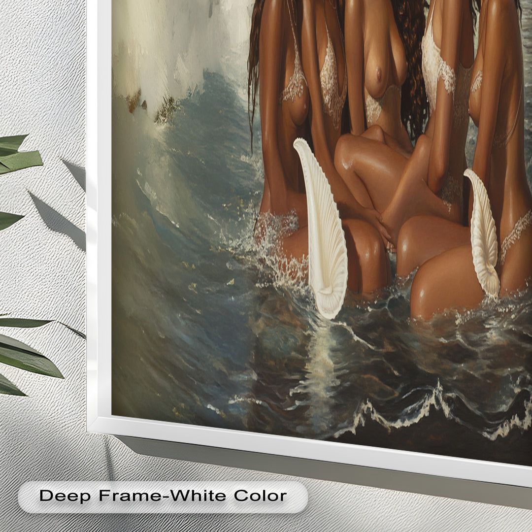 Daughters of the Tide – Mythical Sirens in a Renaissance Oil Painting
