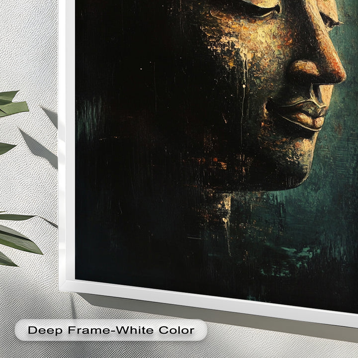 Buddha Face Wall Art – Religious Oil Painting