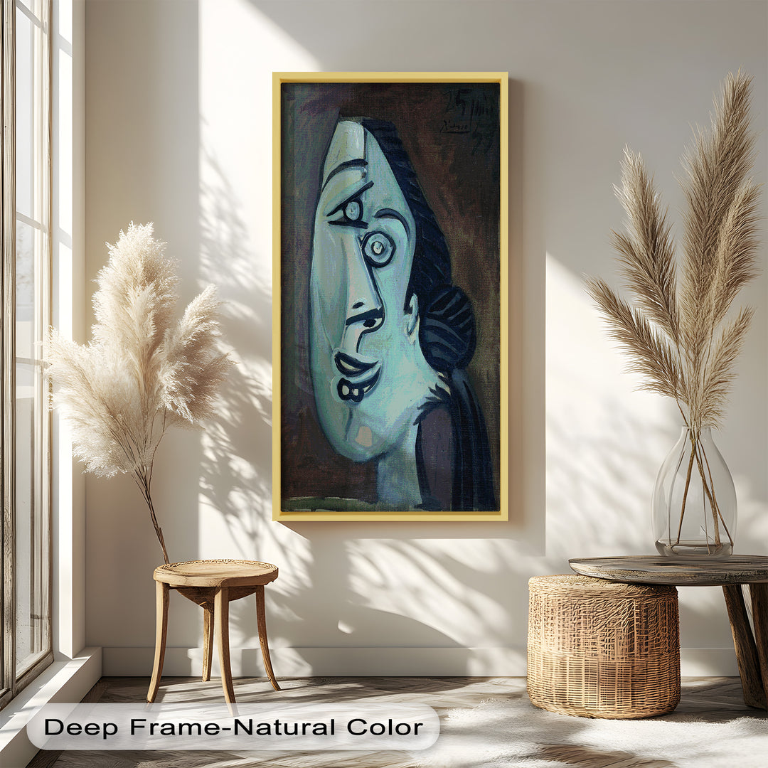Twilight Gaze – Surreal Blue Picasso Oil Painting