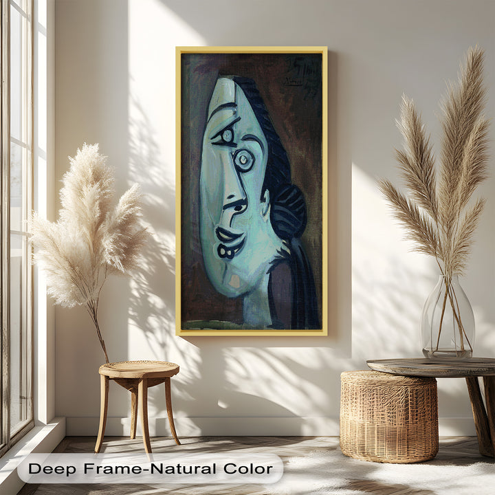 Twilight Gaze – Surreal Blue Picasso Oil Painting