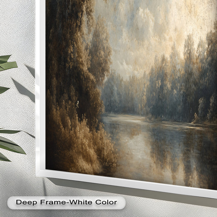 Forest Lake Wall Art – Nature Oil Painting
