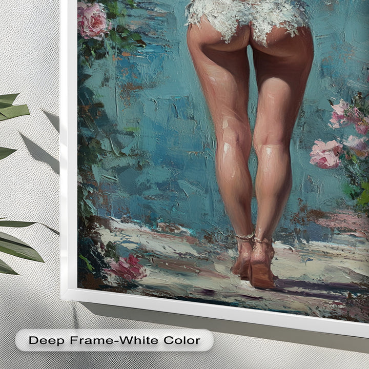 Garden Muse – Romantic Floral Nude Oil Painting