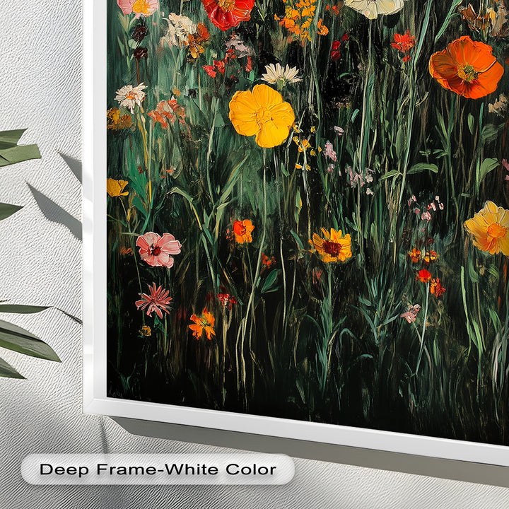 Wild Meadow Bloom – Colorful Field Flowers Flower Oil Painting