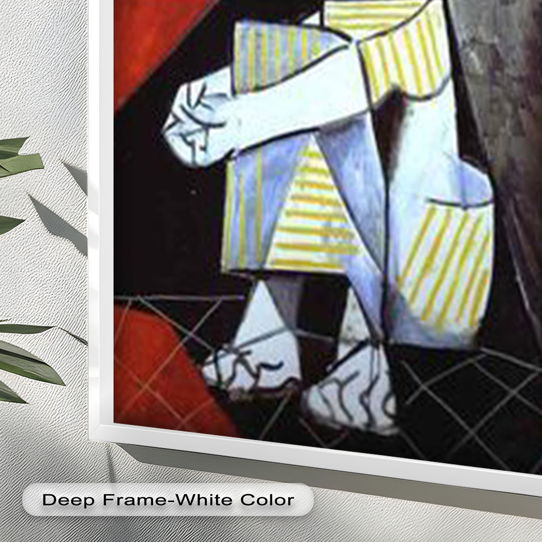 Seated Boy with Striped Garment – Picasso Oil Painting