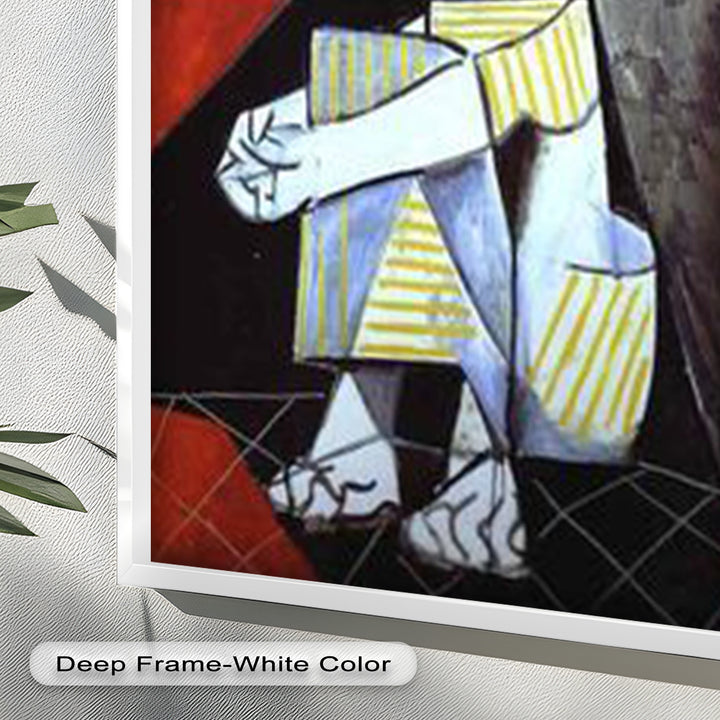 Seated Boy with Striped Garment – Picasso Oil Painting